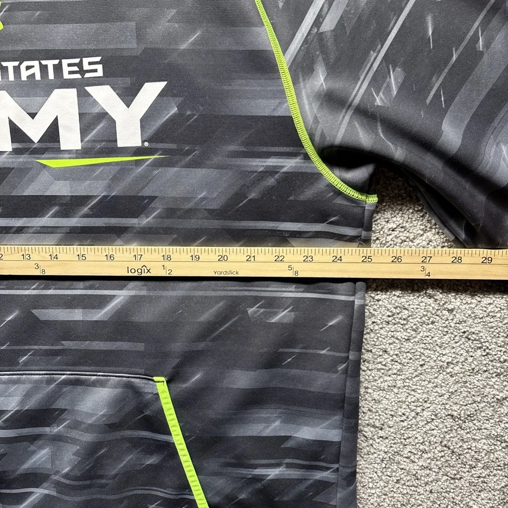 Under Armour US Army Hoodie Mens  XL Gray Camo Striped Loose Fit Pocket‎ *RARE*